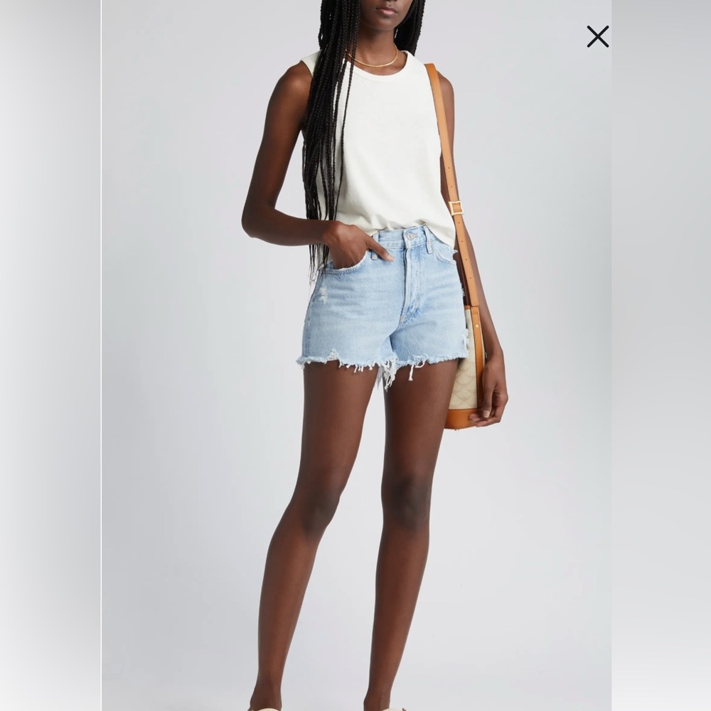 Agolde Parker Cutoff Jean Shorts Distressed Style